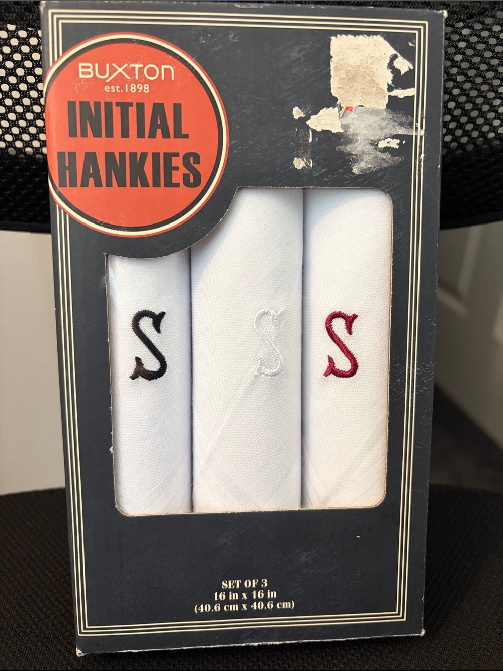 Buxton Initial ‘S’ Hankies, Set of 3